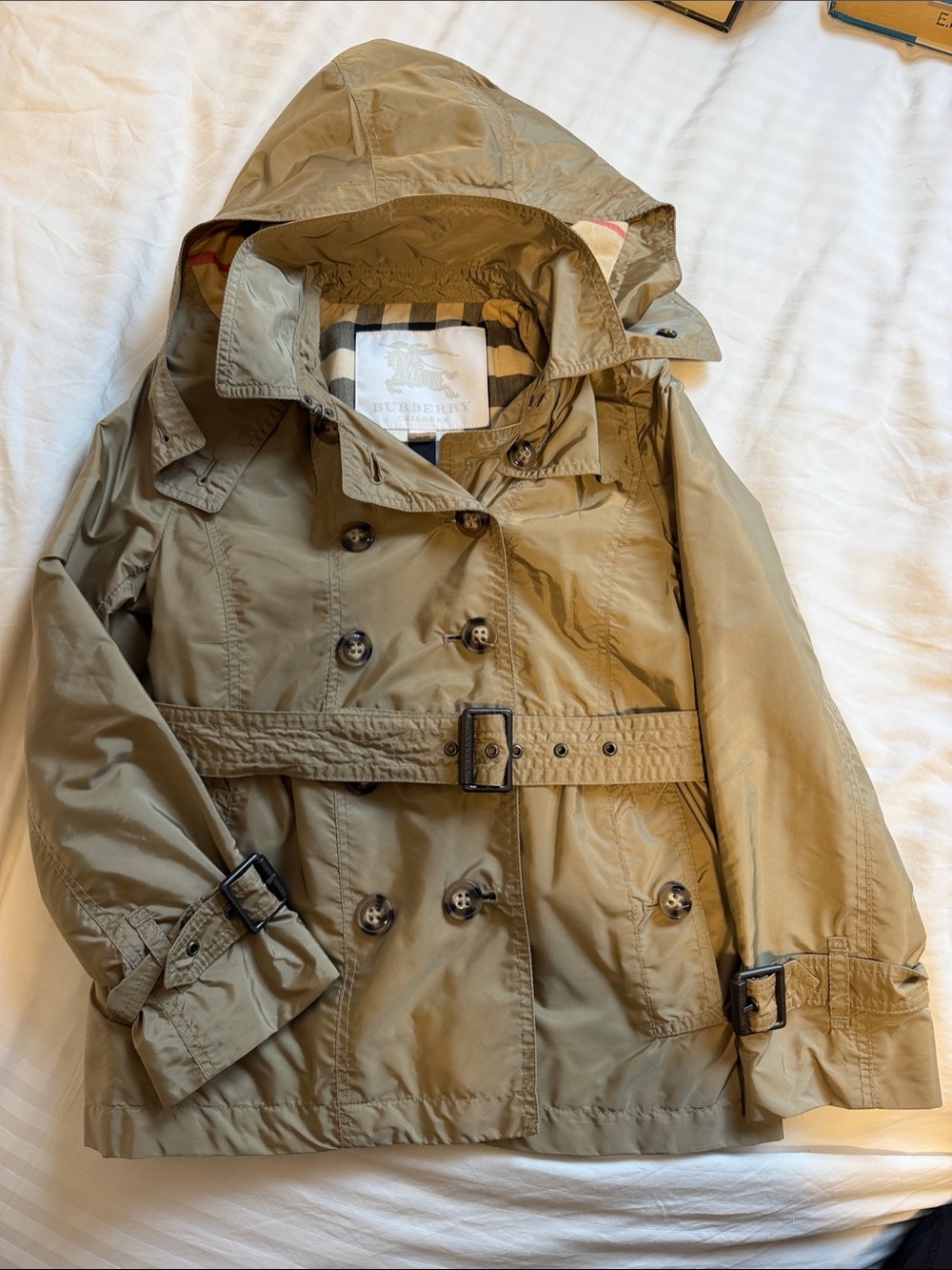 Burberry Children Double-Breasted Trench / Rain Coat